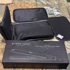 Harry Josh Pro Tools Black Ceramic Flat Styling Iron with Carry Case
